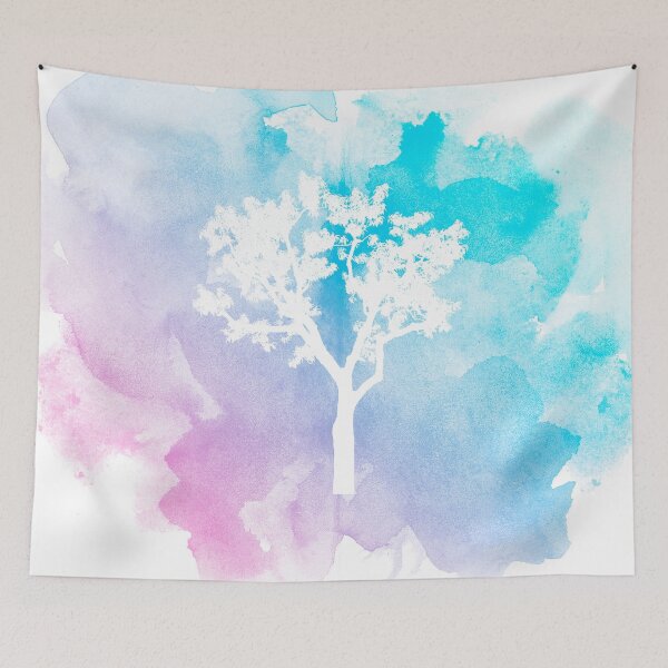 Item preview, Watercolor Tree – Blue and Purple Abstract designed and sold by mcuj-art.