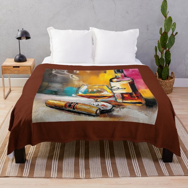 Item preview, Indulge in Smoke and Spirit - A Vibrant Abstract Celebration of Relaxation and Luxury designed and sold by OlfactoART Studio.