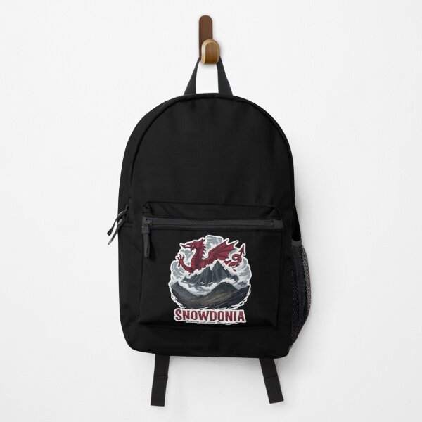 Item preview, Welsh Dragon over Snowdonia - Y Ddraig Goch Mythical Emblem designed and sold by Digital Dreams Arts.