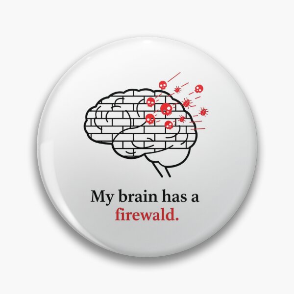 Item preview, My Brain Has A Firewall T-Shirt - Funny Cybersecurity Analyst Gift designed and sold by Pingi-shop.