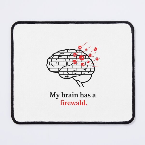Item preview, My Brain Has A Firewall T-Shirt - Funny Cybersecurity Analyst Gift designed and sold by Pingi-shop.