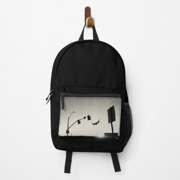 Item preview, Airplane Silhouette Landing at Sunset in Black and White designed and sold by SurgeLA.