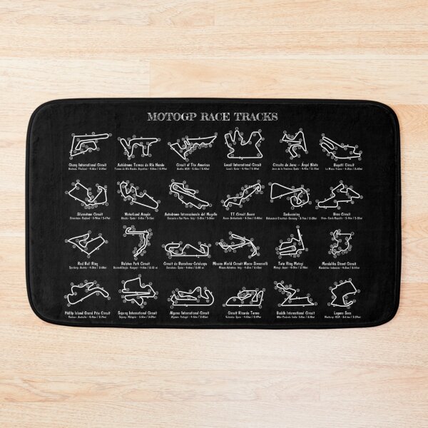Item preview, MotoGP Race Tracks Vertical (White Stencil-No Background) designed and sold by BGALAXY.