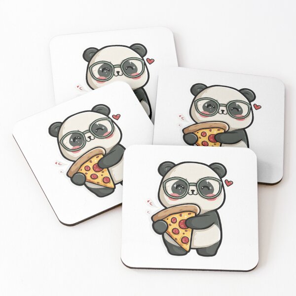 Item preview, Kawaii Panda Hugging Pizza Sticker designed and sold by Lumiart1408.