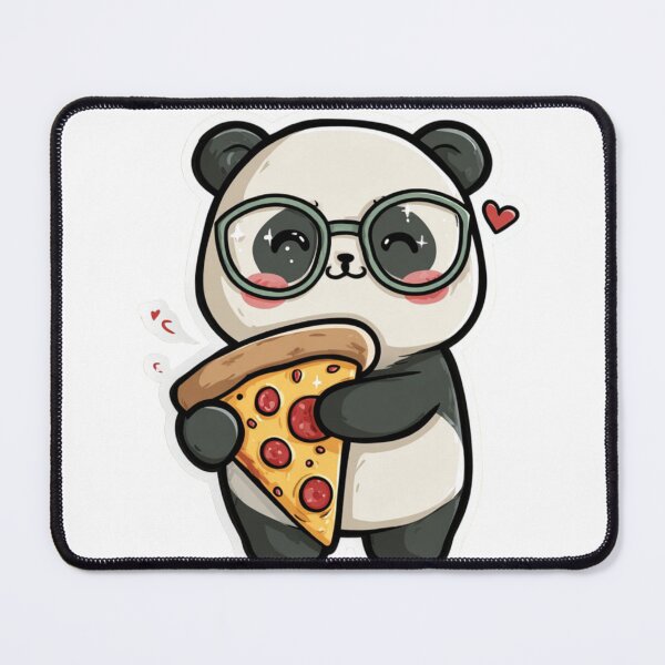 Item preview, Kawaii Panda Hugging Pizza Sticker designed and sold by Lumiart1408.