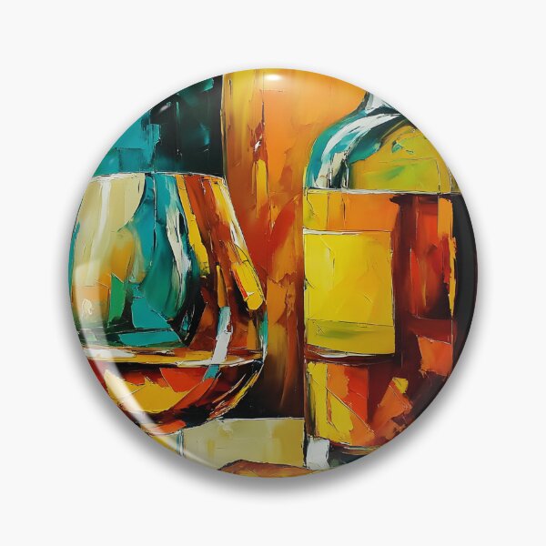 Item preview, Whiskey and Cigar Elegance - A Vivid Abstract Expression of Luxury and Timeless Indulgence designed and sold by OlfactoART Studio.