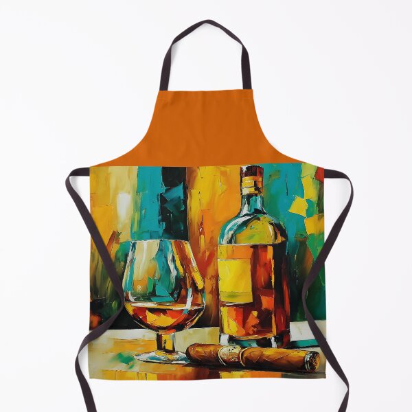 Item preview, Whiskey and Cigar Elegance - A Vivid Abstract Expression of Luxury and Timeless Indulgence designed and sold by OlfactoART Studio.