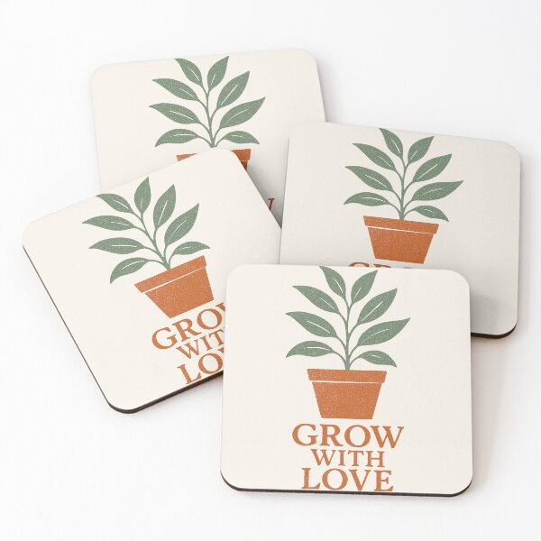 Item preview, Grow With Love – Retro Botanical Plant Design designed and sold by HoopeStylee.