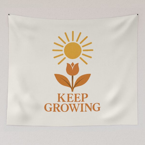 Item preview, Keep Growing – Vintage Sunflower Positivity Design designed and sold by HoopeStylee.