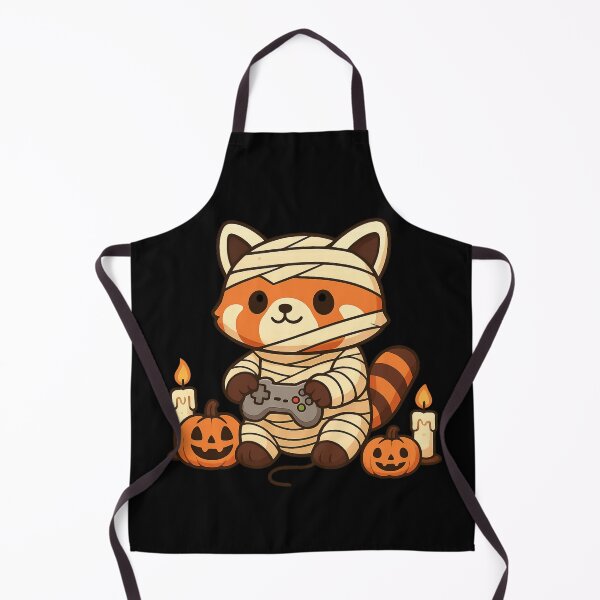 Item preview, Mummy Red Panda Gamer – Cute Halloween Gaming Art designed and sold by EuropeanPrints.