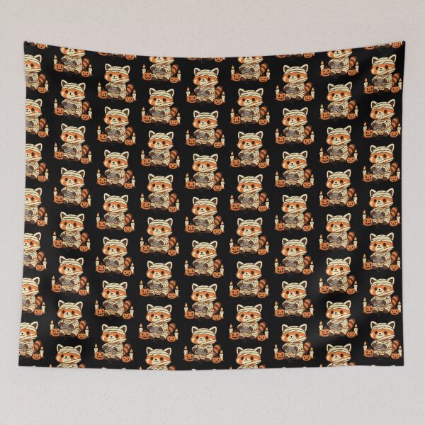 Item preview, Mummy Red Panda Gamer – Cute Halloween Gaming Art designed and sold by EuropeanPrints.
