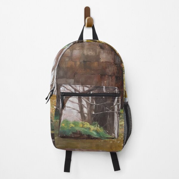 Item preview, Serene Waterfall Cascading Through Mossy Rocks Forest Backgrounds Nature Beauty Imitation of oil painting from a real photo designed and sold by Rostislav Bouda.
