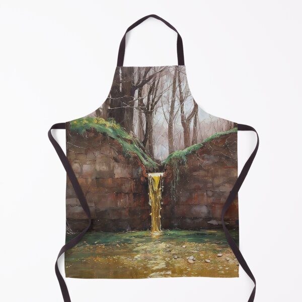 Item preview, Serene Waterfall Cascading Through Mossy Rocks Forest Backgrounds Nature Beauty Imitation of oil painting from a real photo designed and sold by Rostislav Bouda.