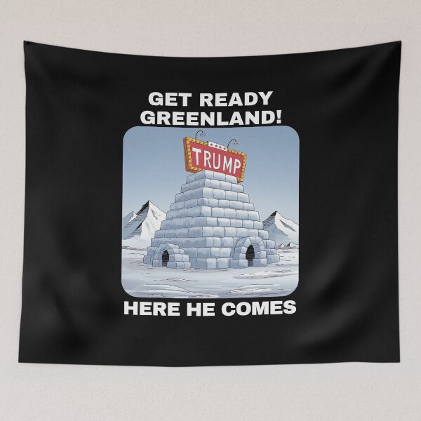 Item preview, Trump in Greenland – Cartoon Igloo designed and sold by Snark Town Tees.