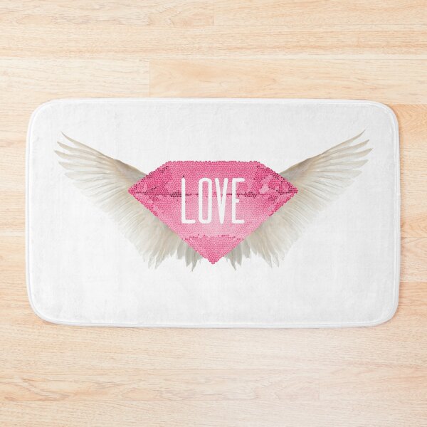 Item preview, Love Diamond with Wings – Pink Art Print designed and sold by mcuj-art.