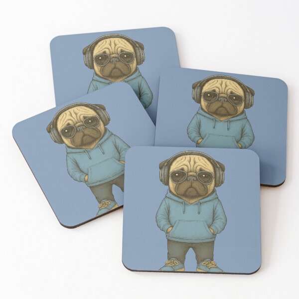 Item preview, Stylish Urban Pug   Bouledogue urbain stylé designed and sold by Drawingshirts.