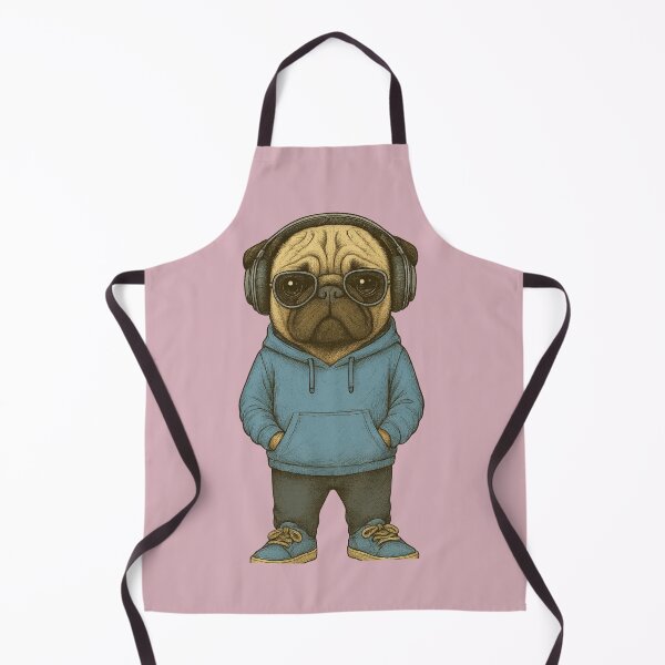 Item preview, Stylish Urban Pug Bouledogue urbain stylé designed and sold by Drawingshirts.