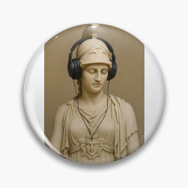 Item preview, Athena with Headphones | Chill Greek Goddess Mashup designed and sold by WhisperFrame.