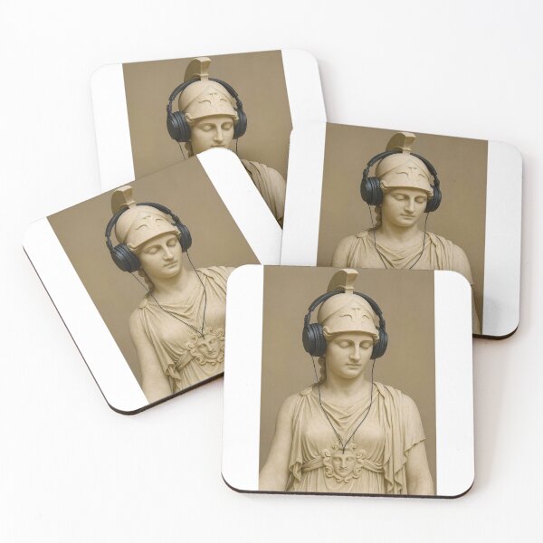 Item preview, Athena with Headphones | Chill Greek Goddess Mashup designed and sold by WhisperFrame.