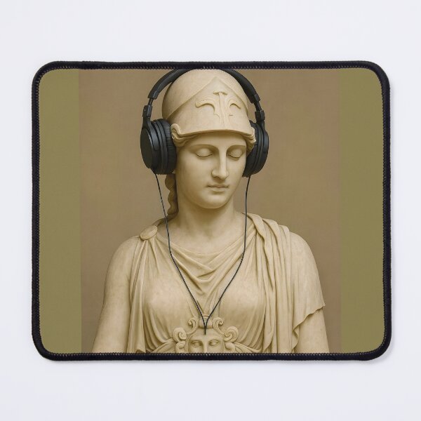 Item preview, Athena with Headphones | Chill Greek Goddess Mashup designed and sold by WhisperFrame.