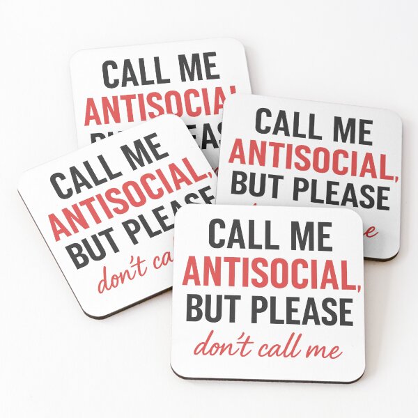 Item preview, Call Me Antisocial But Don’t Call Me Quote designed and sold by Nuvijo.