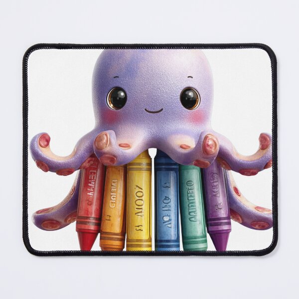 Item preview, Cute Octopus with Crayons – Kawaii Colorful Art T-Shirt designed and sold by Lumiart1408.