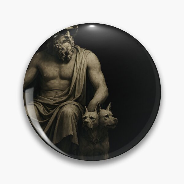 Item preview, Hades with Sunglasses & Cerberus | Gothic Greek God Mashup designed and sold by WhisperFrame.
