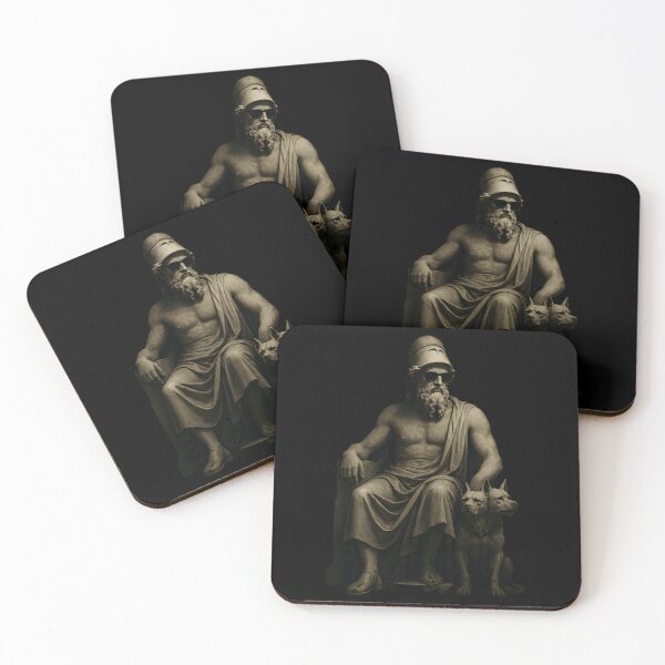 Item preview, Hades with Sunglasses & Cerberus | Gothic Greek God Mashup designed and sold by WhisperFrame.