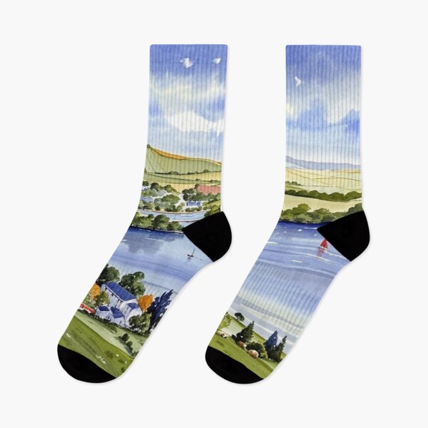 Item preview, Across the Dart to Stoke Gabriel3(Watercolour + AI) designed and sold by artsmeow.