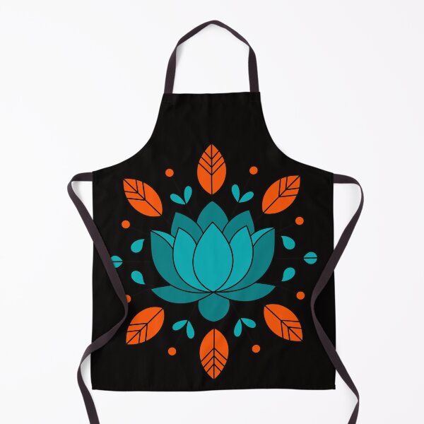 Item preview, Stylized Green and Orange Floral Mandala – Minimalist Lotus Art for Modern Décor designed and sold by paulo silveira.