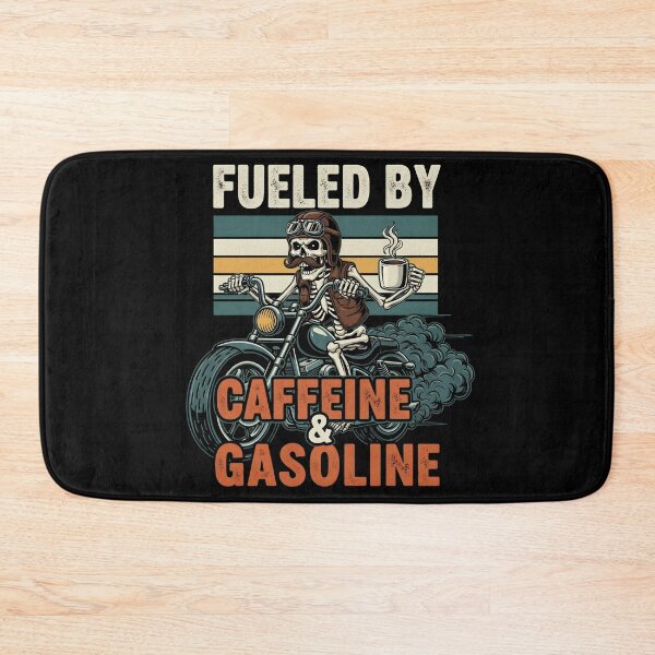 Item preview, Fueled by Caffeine & Gasoline – Biker Skeleton Coffee Lover Design designed and sold by H1-made.