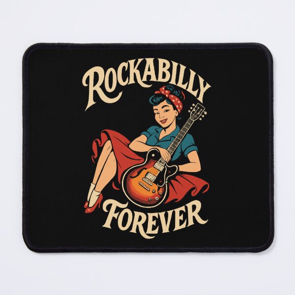 Item preview, Rockabilly Forever Woman 50s Electric Guitar Gift designed and sold by Pineapple-Tree.