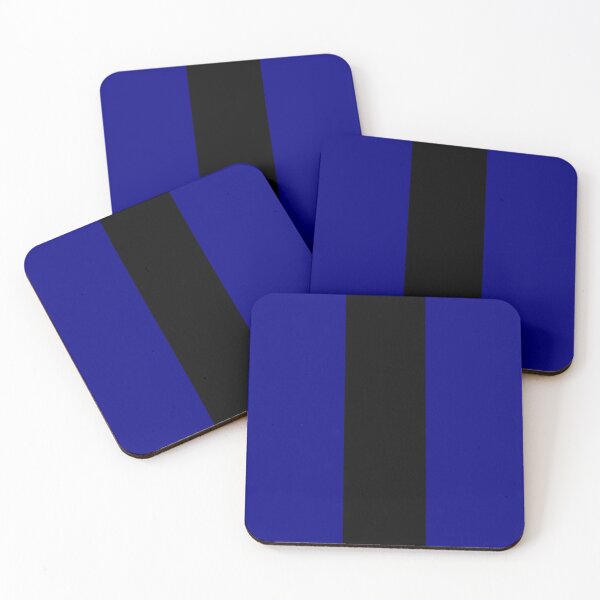 Item preview, Single Racing Stripe (Black - Navy Blue Background) designed and sold by Racing Stripes Only.