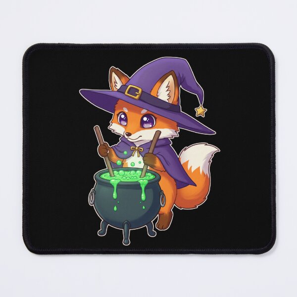 Item preview, Cute Witch Fox with Cauldron – Kawaii Halloween Fox Design for Spooky Season designed and sold by koolandthecat.