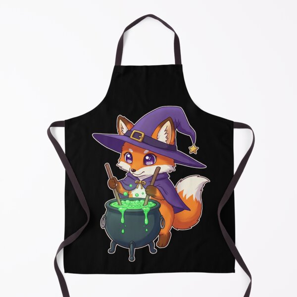 Item preview, Cute Witch Fox with Cauldron – Kawaii Halloween Fox Design for Spooky Season designed and sold by koolandthecat.