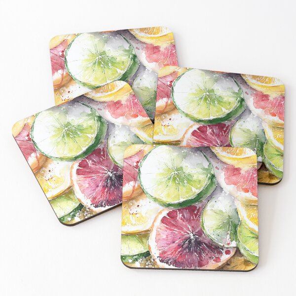 Item preview, Vibrant Citrus Watercolor Pattern – Fresh Fruit Slice Design designed and sold by Moss and Moon Studio.