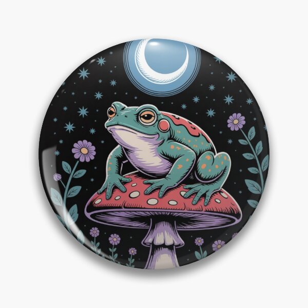 Item preview, Midnight Frog – Celestial Fantasy about the Red Mushroom designed and sold by FusiTink.
