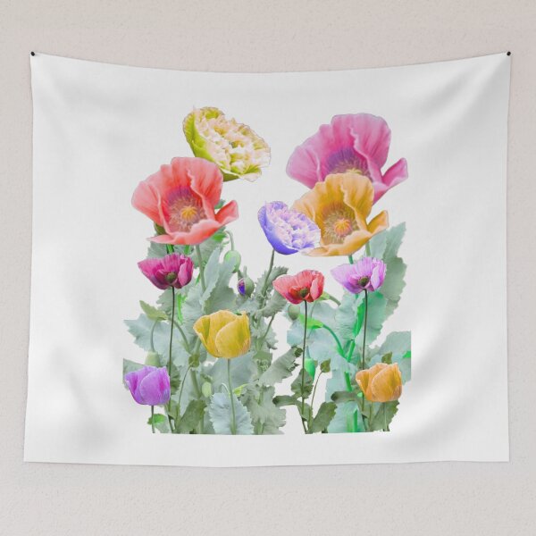 Item preview, I Love Flowers. Delicate Poppies in Fancy Colors. designed and sold by Dinasshop.