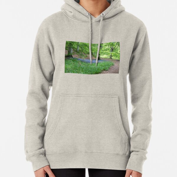 Bluebells under a beech tree Pullover Hoodie