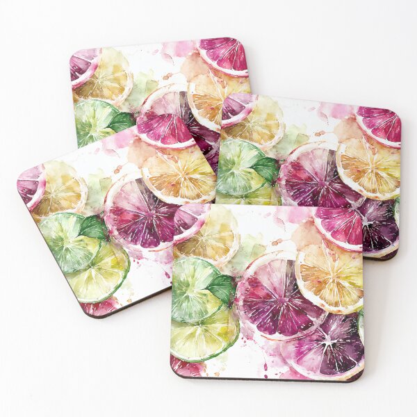 Item preview, Vibrant Citrus Watercolor Pattern – Fresh Fruit Slice Design designed and sold by Moss and Moon Studio.