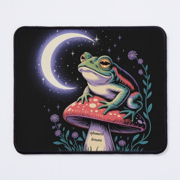 Item preview, Ephemeral Dreams – Moon Frog on the Magic Mushroom designed and sold by FusiTink.