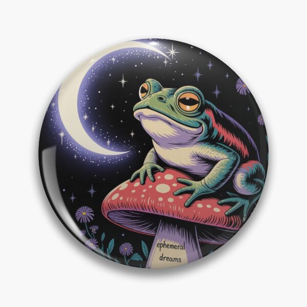 Item preview, Ephemeral Dreams – Moon Frog on the Magic Mushroom designed and sold by FusiTink.