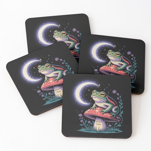 Item preview, Ephemeral Dreams – Moon Frog on the Magic Mushroom designed and sold by FusiTink.