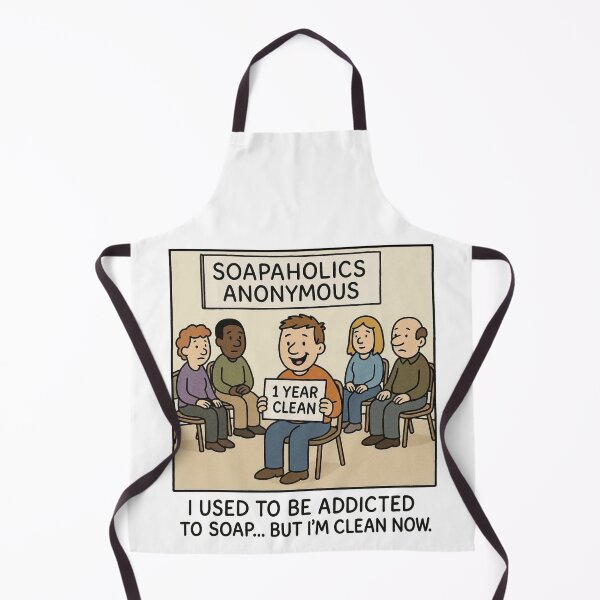 Item preview, Soapaholics Anonymous – Funny Clean Addiction Cartoon designed and sold by FoxyVibes.