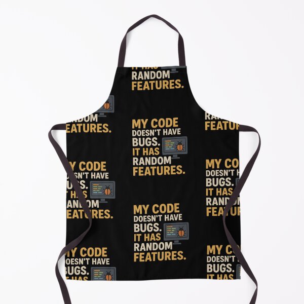 Item preview, My Code Doesn't Have Bugs. It Has Random Features.- Funny Joke for Programmers designed and sold by Tall-Art.