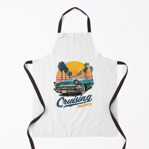Item preview, Cruising Pacifica, Retro vintage style T-shirt design featuring a classic convertible car with a sunset designed and sold by PeffysArt.