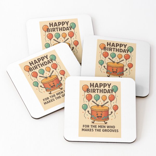 Item preview, Happy Drum - HAPPY BIRTHDAY FOR THE MEN WHO MAKES THE GROOVES designed and sold by MyPixelFun.