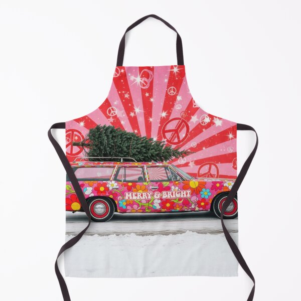 Item preview, Retro Merry & Bright Christmas Car designed and sold by moonmuffin7.