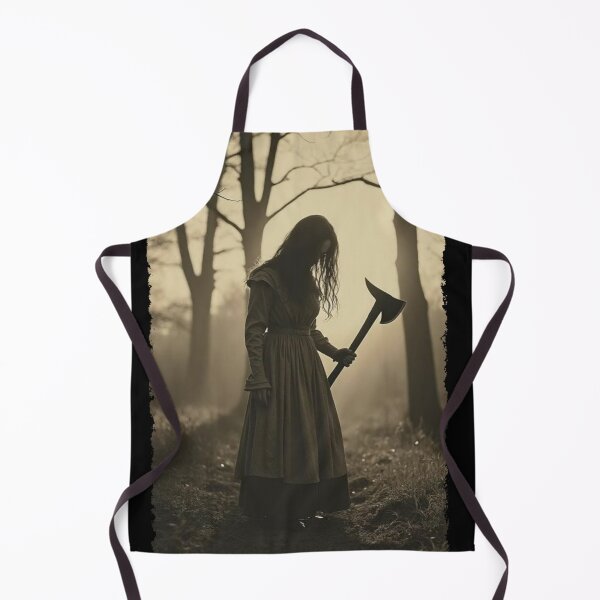 Item preview, Southern Gothic Horror Woman with Axe – Creepy Vintage Forest Artwork designed and sold by Southern Gothic Horror .