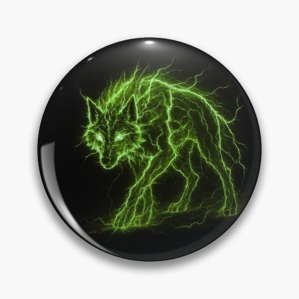 Item preview, Green Lightning Wolf designed and sold by Healio2.
